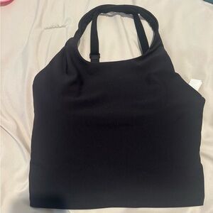 Old Navy Powersoft Longline Sports Bra Black Size Medium